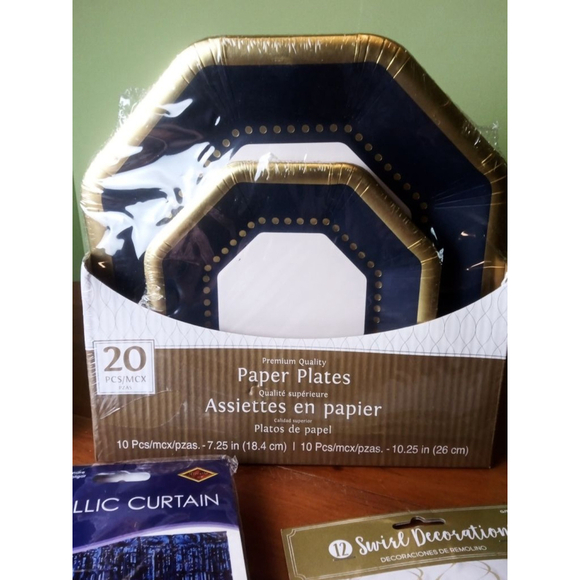 Blue Gold Party Supplies - Picture 5 of 6